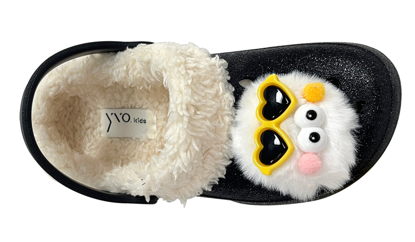 Kid's Fur Clog with Charm