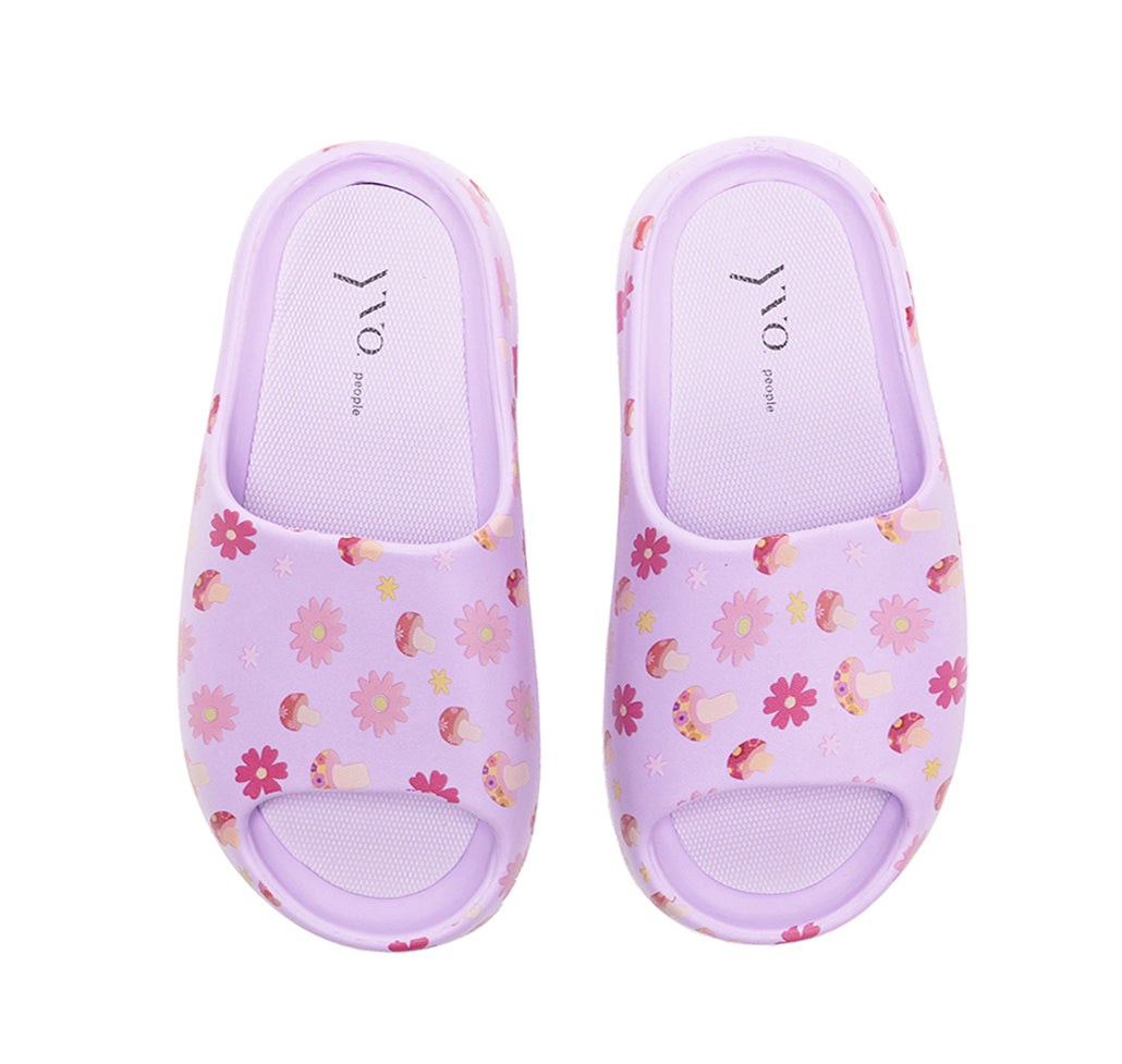 Molded Slippers - Retro Mushroom print